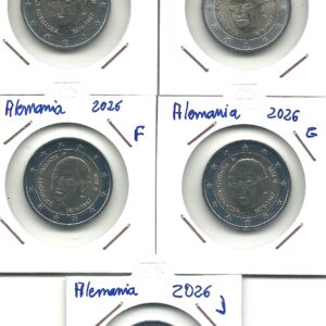 2026.- Alemania 2 euros. Konrad Adenauer. 5 Cecas