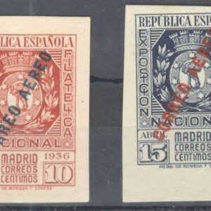 1936.- Nº 729/30* Exposición Filatélica de Madrid