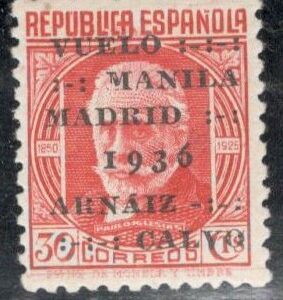 1936.- N.º 741* Vuelo Manila-Madrid
