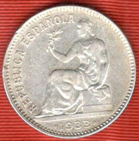 2ª  REPÚBLICA. 1933.- 1 Peseta MADRID *19 *34