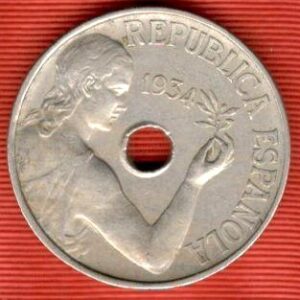 2ª  REPUBLICA. 1934.-   25 Céntimos