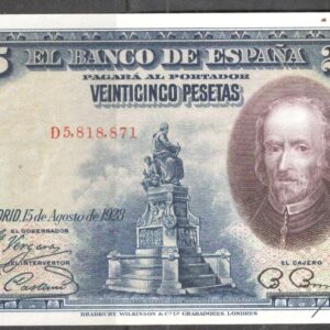 1928 AGOSTO 15 . 25 PESETAS