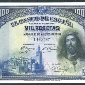 1928 AGOSTO 15.  1000 PESETAS