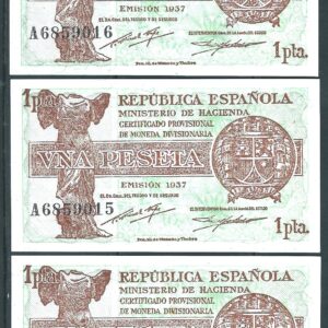 1937 Ministerio de Hacienda 1 Peseta TRÍO