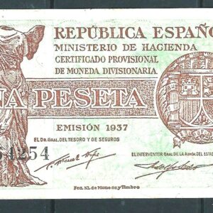 1937 Ministerio de Hacienda 1 Peseta Serie C