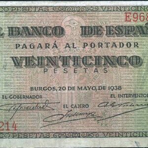 1938.-25 Pesetas 20 Mayo 1938