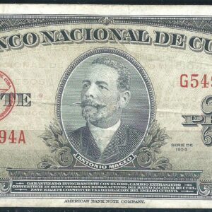 Cuba 20 Pesos 1958