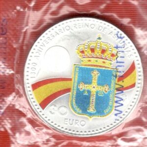 2018.- 30 Euros 1300º Aniver. del Reino de Asturias