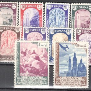 1940.- Nº 904/13** XIX Cent. de la venida Virgen del Pilar a Zaragoza