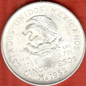 Méjico 5 Pesos año 1952.