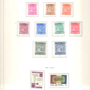 1982.- Andorra Española, año completo + Hojas