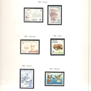 1985.-Andorra Española , año completo+ Hoja