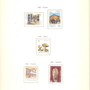 1990.-Andorra Española , año completo+ Hoja