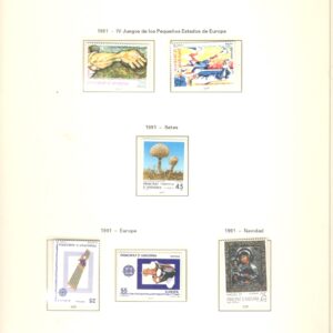 1991.-Andorra Española , año completo+ Hoja