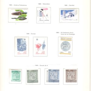 1988.-Andorra Española , año completo+ Hoja