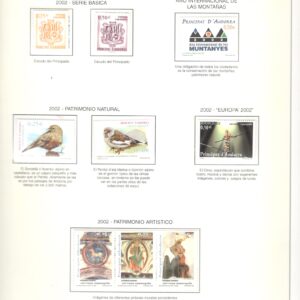 2002.- Andorra Española, año completo + Hojas