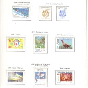 2006.- Andorra Española, año completo + Hojas