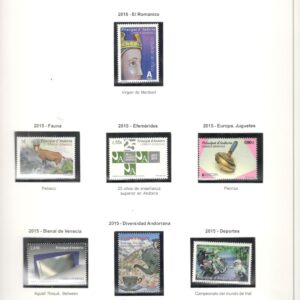 2015.-Andorra Española , año completo + hojas