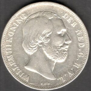 Países Bajos 1 Florín 1863. Guillermo III