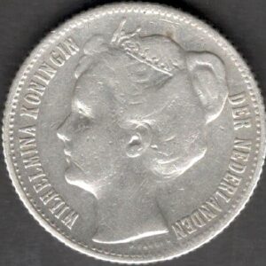 Países Bajos ½ Florín 1898.  Reina Guillermina