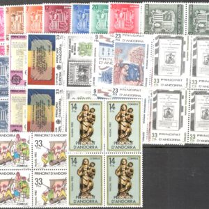 1982.-Andorra Española , año completo en bloque de 4
