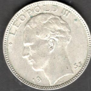 Bélgica 1935 20 francos.