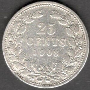 Países Bajos 25 cents 1903