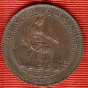 1870 Gobierno Provisional 5 céntimos