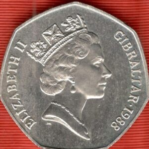 Gibraltar 1988  50 Peniques. Emisión conmemorativa