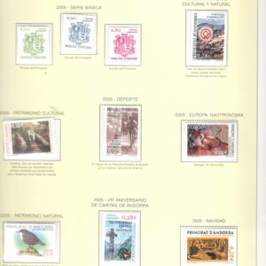 2005.- Andorra Española, año completo + Hoja