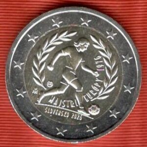 Eslovaquia 2026.- 2 euros, triunfo checoslovaco en la Eurocopa de 1976