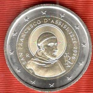 Italia 2026.- 2 euros, 800 años de la muerte de San Francisco de Asís