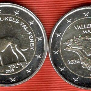 Malta 2026.- 2 euros, La Maleta y Perro Faraón.