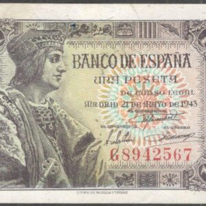 1943.- 1 Peseta 21 Mayo 1943 Serie  G