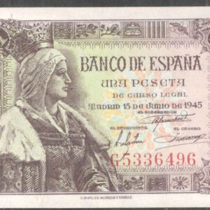 1945.- 1 Peseta 15 Junio  1945 Serie  G