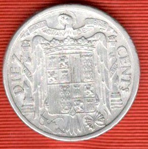 1941.- 10 Céntimos              ERROR  PLVS con V.