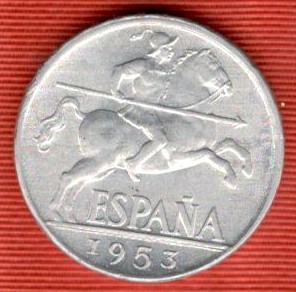 1945.- 10 Céntimos         Jinete ibérico