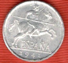 1941.- 5 Céntimos               Jinete ibérico