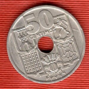1951.-50 Céntimos FLECHAS  invertidas